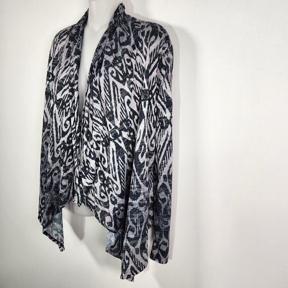 Soma Live Lounge Wear Luxuriously Soft Women Draped Front Cardigan Large Printed - Picture 5 of 11